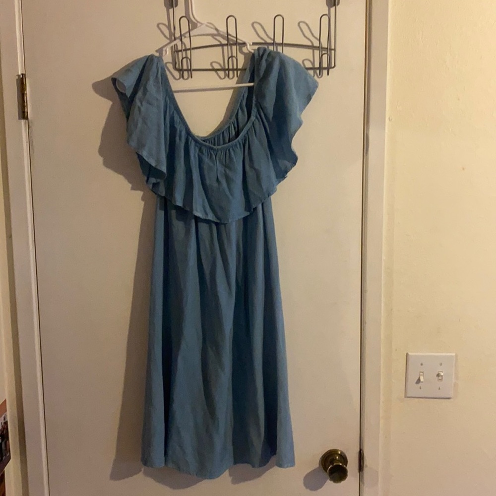 cute jean blue dress.